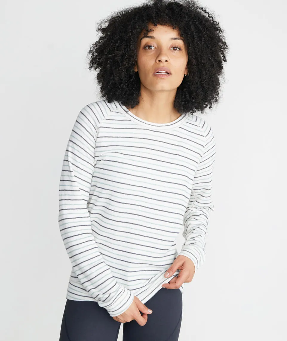 Radley Reversible Raglan in Natural/Green/Charcoal sold by Marine Layer
