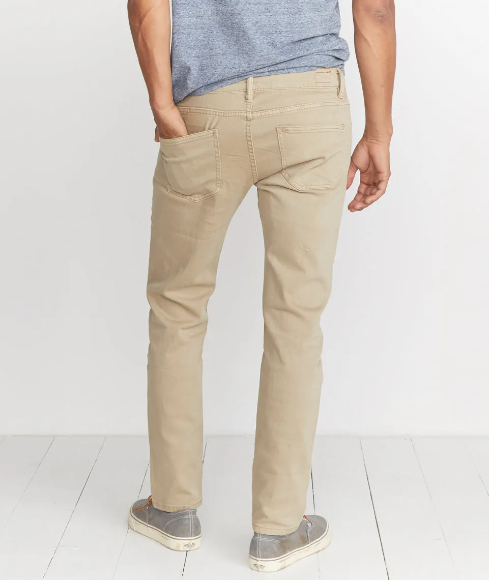 5 Pocket Slim Fit Pant in Light Khaki sold by Marine Layer product image thumbnail 4