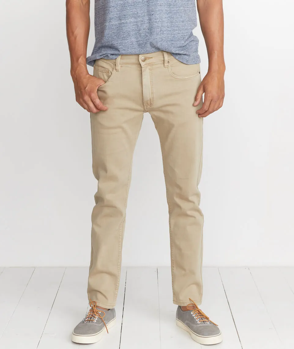 5 Pocket Slim Fit Pant in Light Khaki sold by Marine Layer product image thumbnail 2