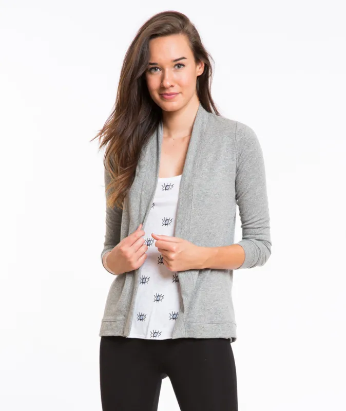 Open Cardigan - Heather Grey Mock Twist sold by Marine Layer