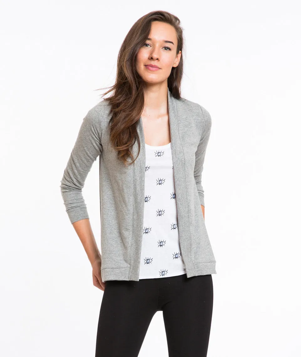 Open Cardigan - Heather Grey Mock Twist sold by Marine Layer product image thumbnail 2