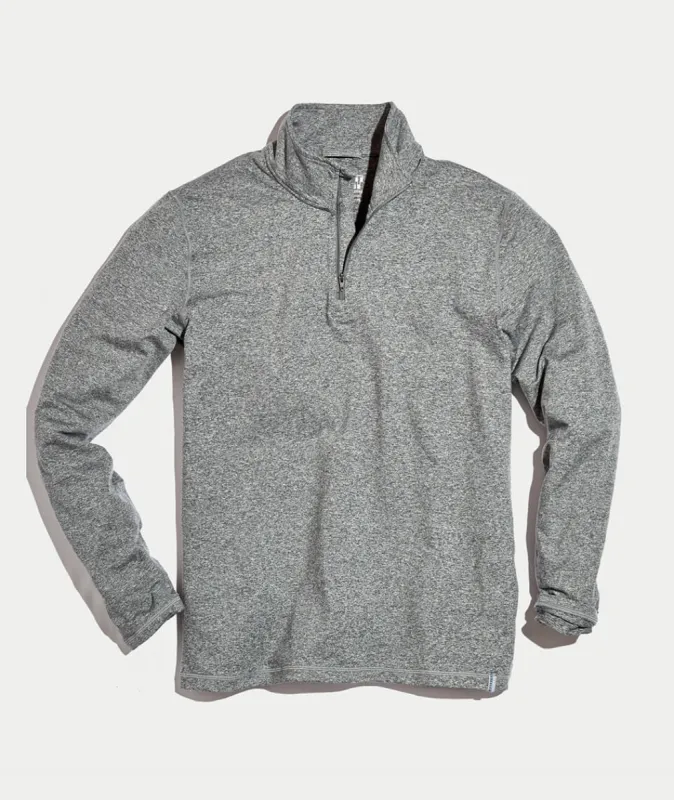 Sport Quarter Zip - Heather Grey sold by Marine Layer