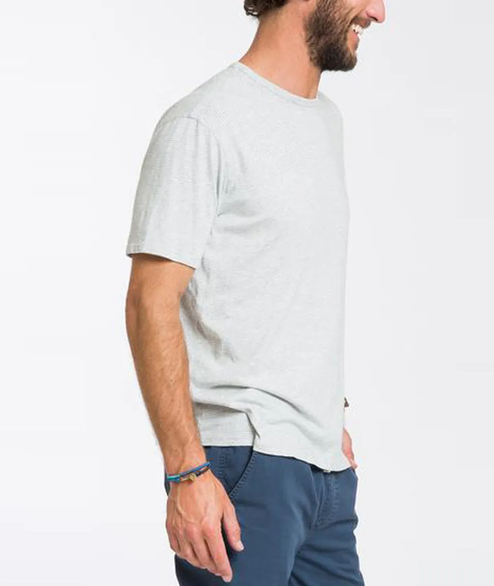 Blaise Stripe Crewneck - Natural and Grey Stripe sold by Marine Layer product image thumbnail 2