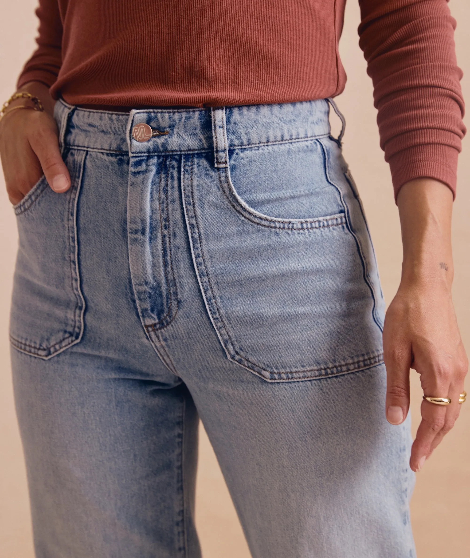 Bridget Denim Flare Pant sold by Marine Layer product image thumbnail 2