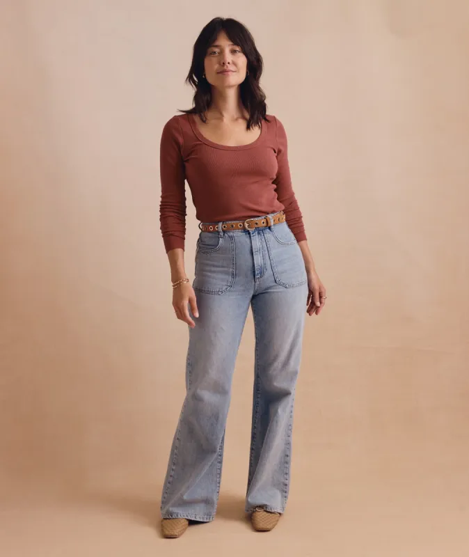 Bridget Denim Flare Pant sold by Marine Layer