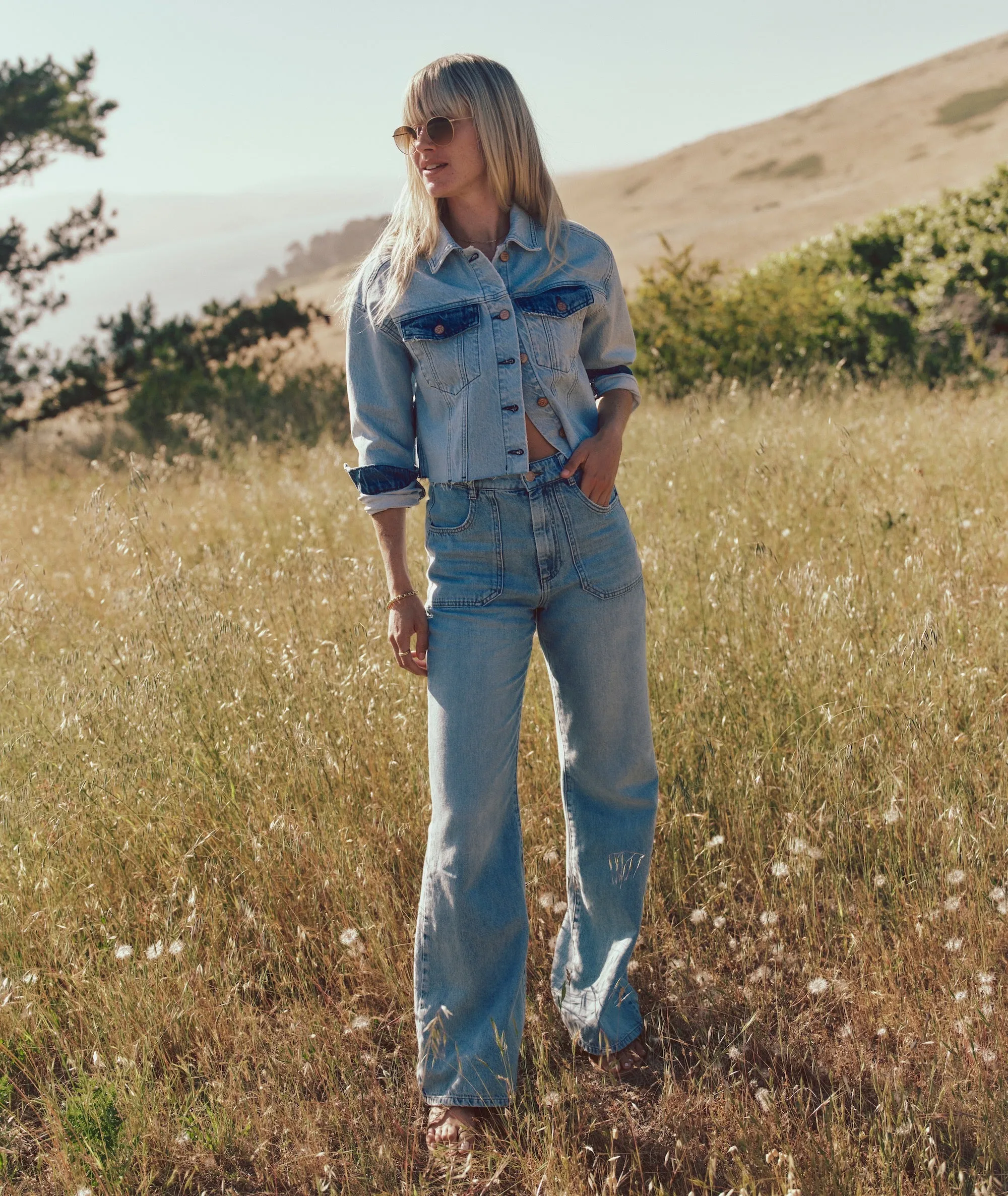 Bridget Denim Flare Pant sold by Marine Layer product image thumbnail 4