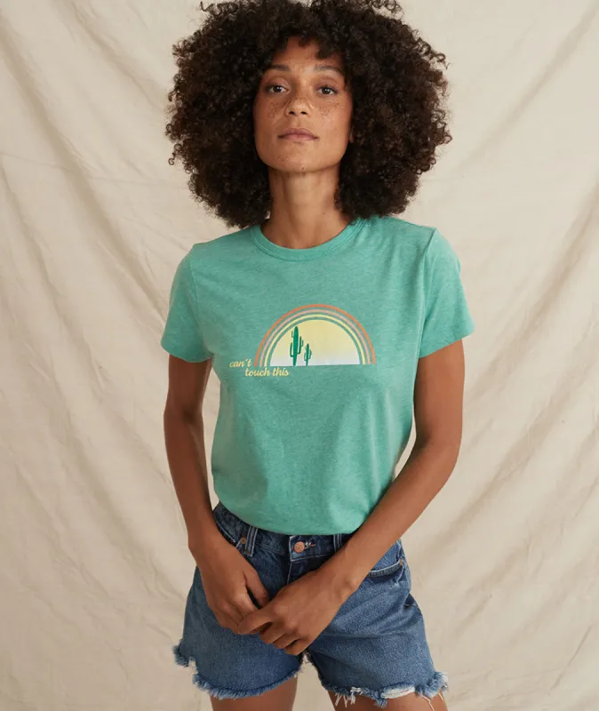 Santa Fe Tee in Green Lake sold by Marine Layer