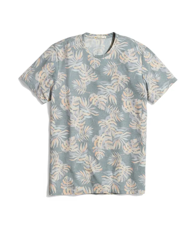 Signature Crewneck in Leaf Print sold by Marine Layer