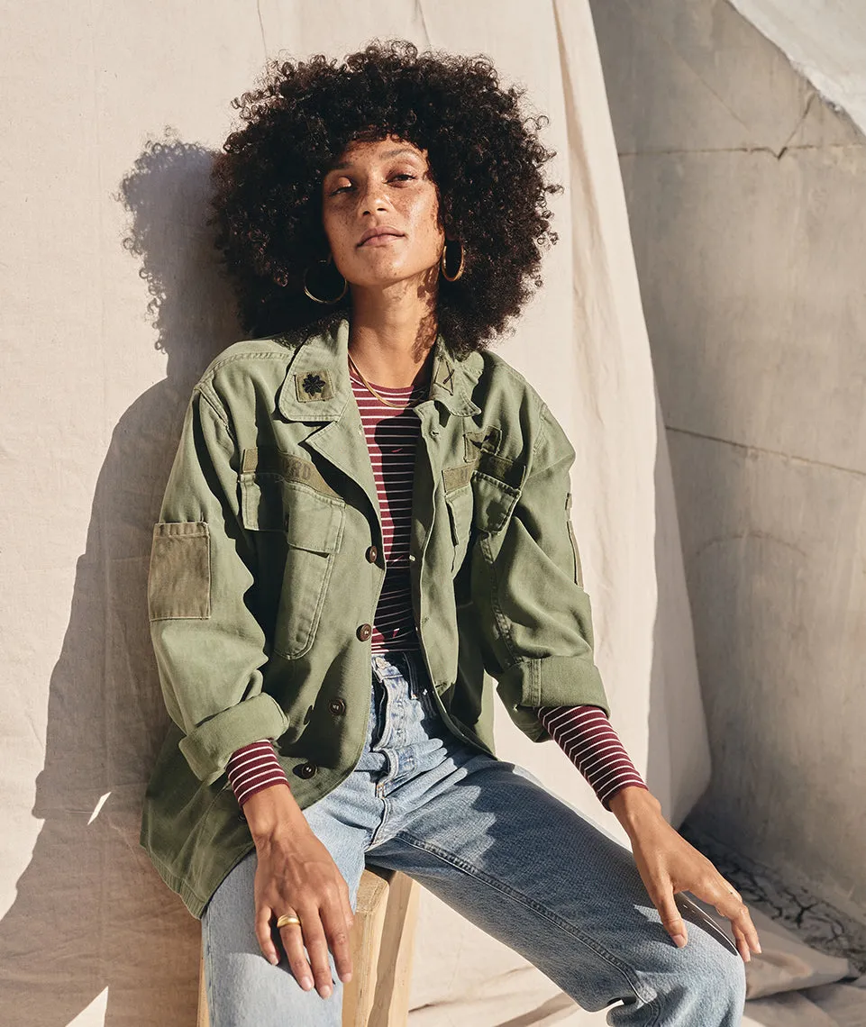 Military Cotton Jacket in Green sold by Marine Layer product image thumbnail 2