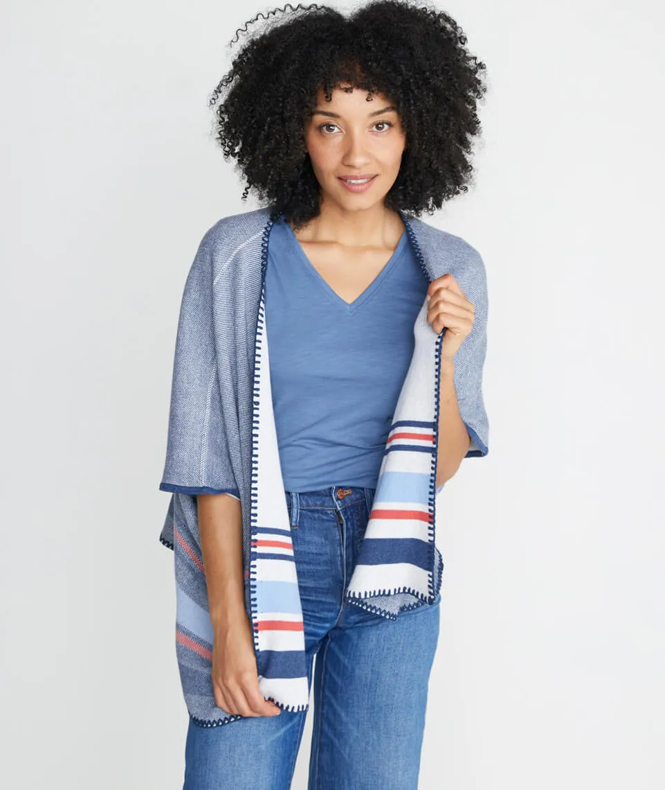 Slub V Neck in Vintage Indigo sold by Marine Layer product image thumbnail 4