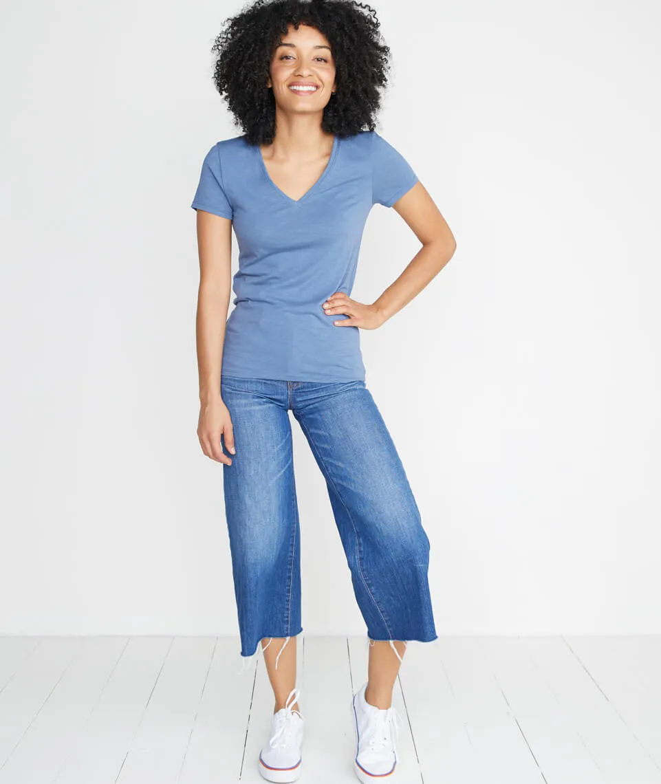 Slub V Neck in Vintage Indigo sold by Marine Layer product image thumbnail 3