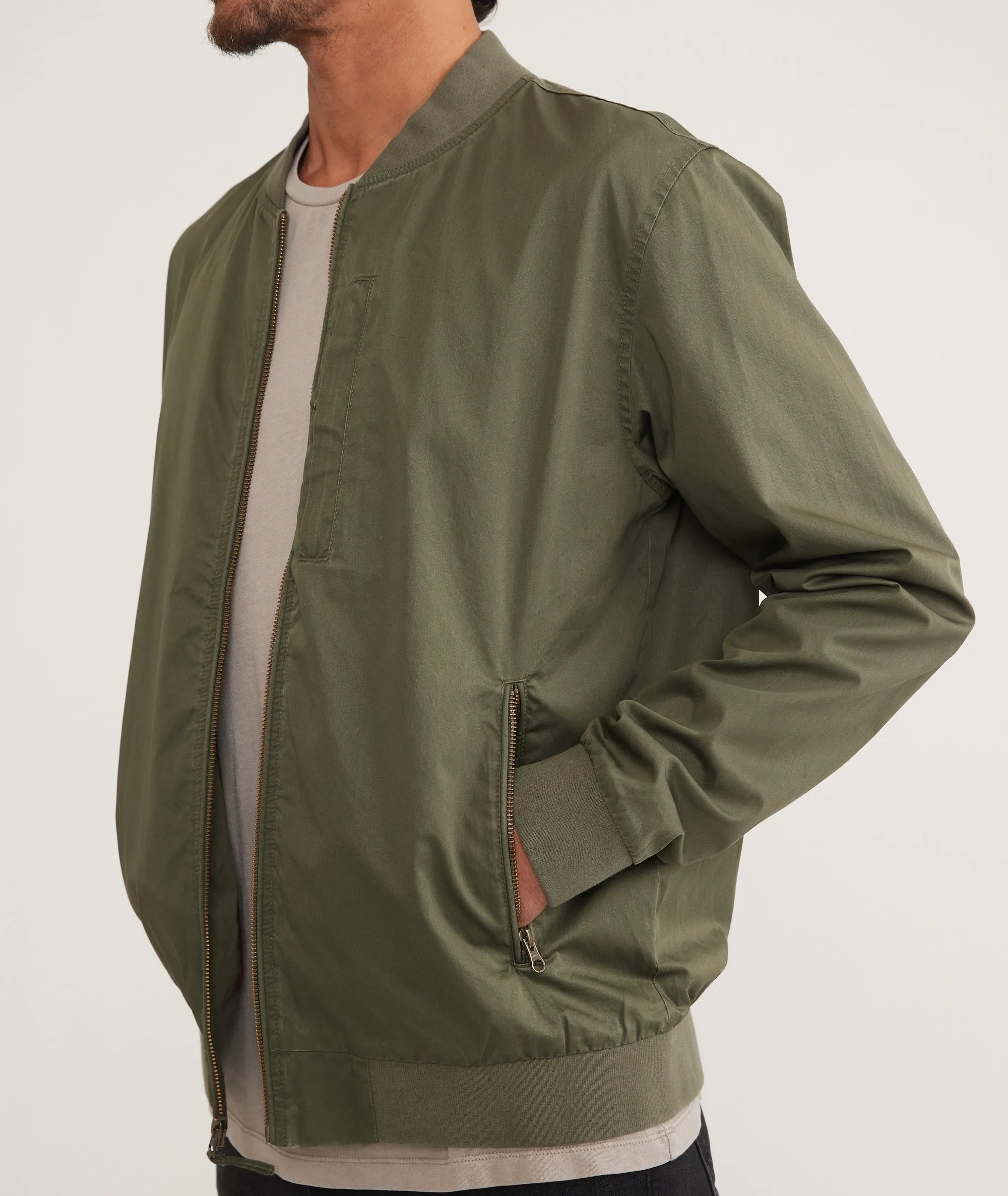 Rossland Dry Wax Bomber sold by Marine Layer product image thumbnail 4