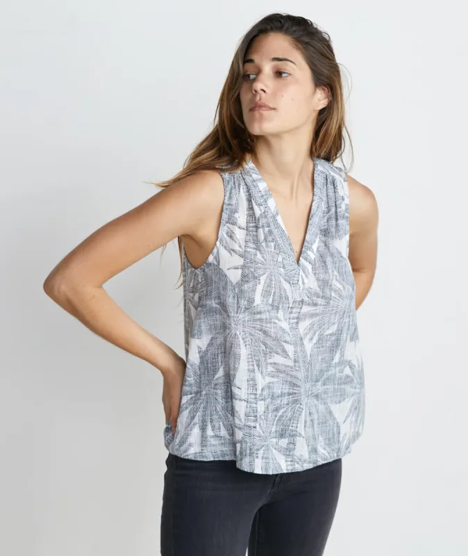 Sheri Tank in Geo Palm Print sold by Marine Layer