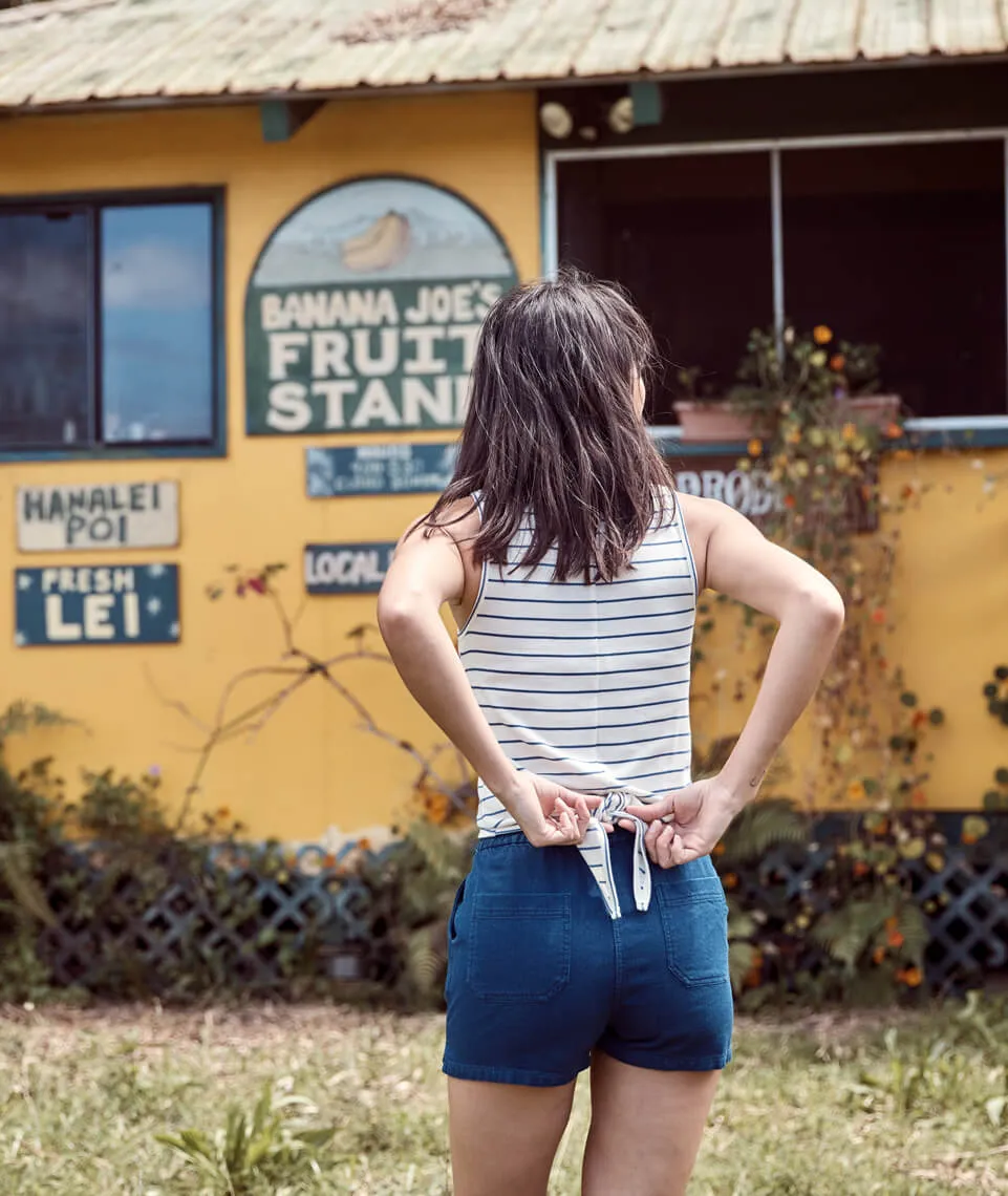 Lori Tie Back Tank in Marlin/White Stripe sold by Marine Layer product image thumbnail 5