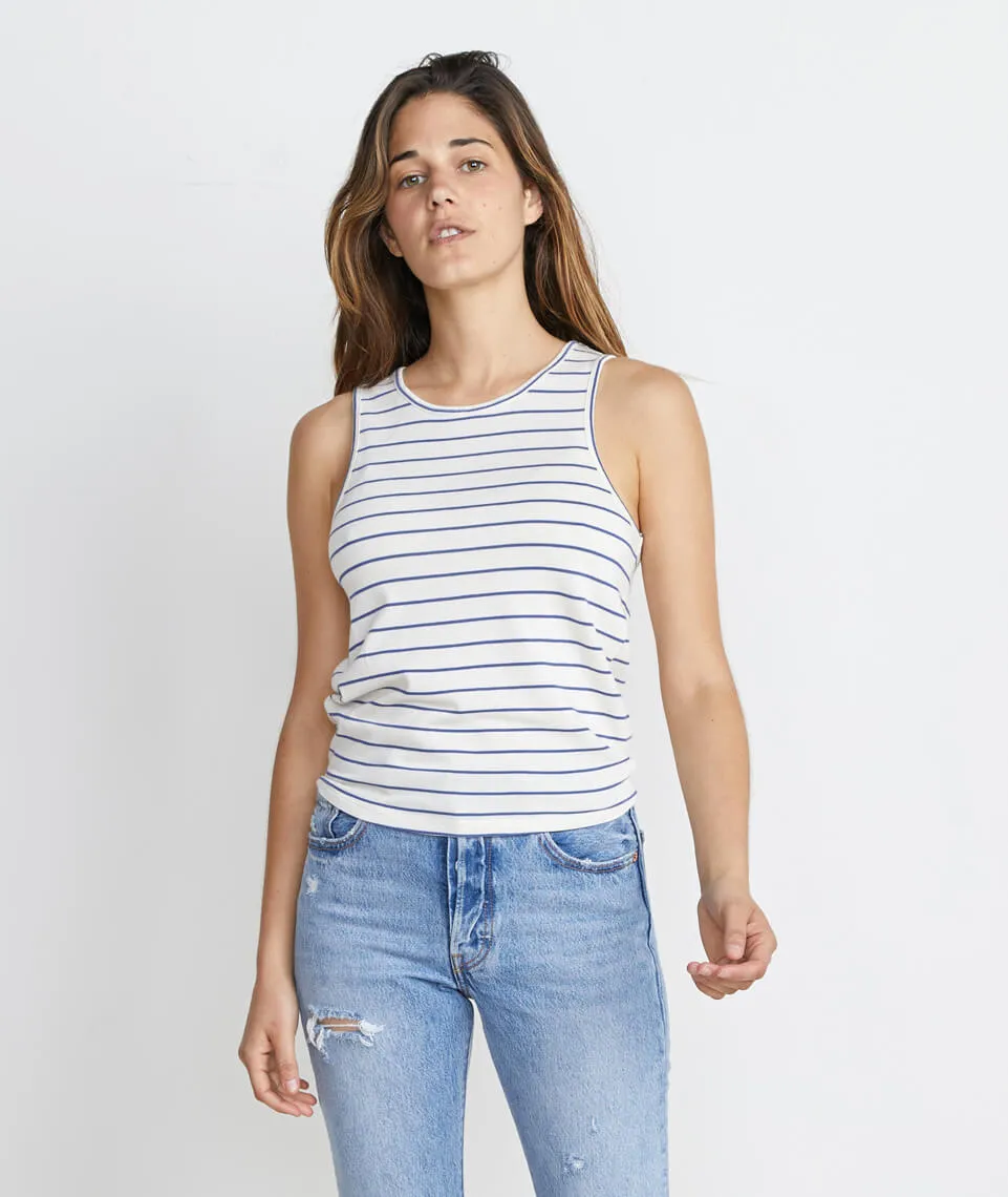 Lori Tie Back Tank in Marlin/White Stripe sold by Marine Layer product image thumbnail 4