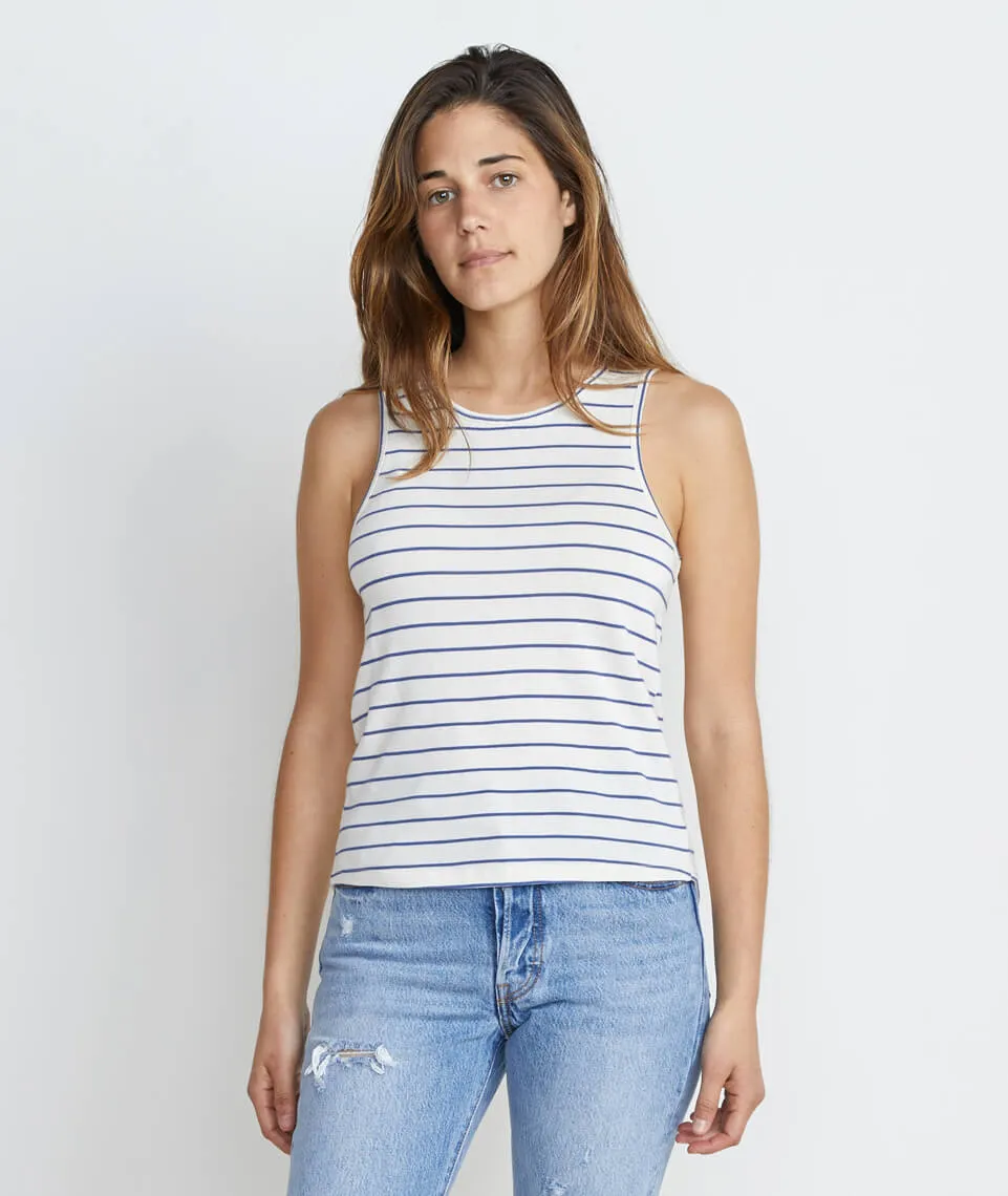 Lori Tie Back Tank in Marlin/White Stripe sold by Marine Layer product image thumbnail 2