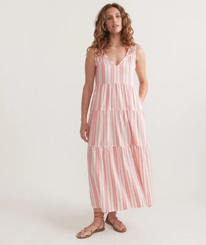 Corinne Textured Maxi Dress sold by Marine Layer