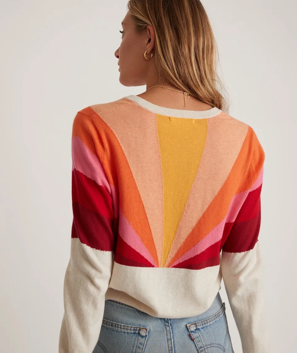 Sunset Icon Sweater in Oatmeal/Warm Sunset sold by Marine Layer product image thumbnail 5