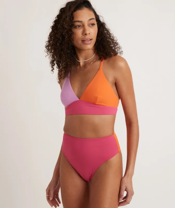 Full Cut Bikini Bottom in Colorblock sold by Marine Layer