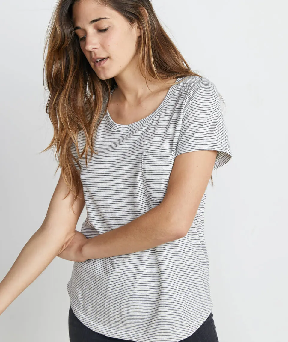 Boyfriend Pocket Tee in Natural sold by Marine Layer product image thumbnail 3