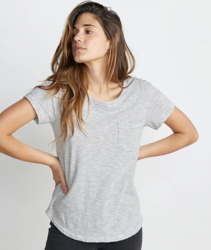 Boyfriend Pocket Tee in Natural sold by Marine Layer