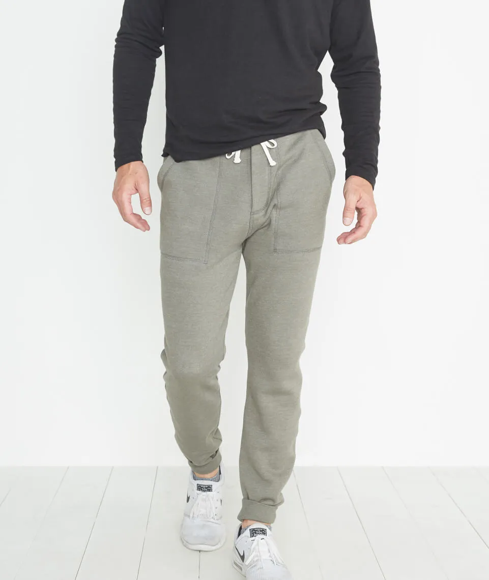 Emmett Sherpa Jogger in Worn Olive sold by Marine Layer product image thumbnail 2
