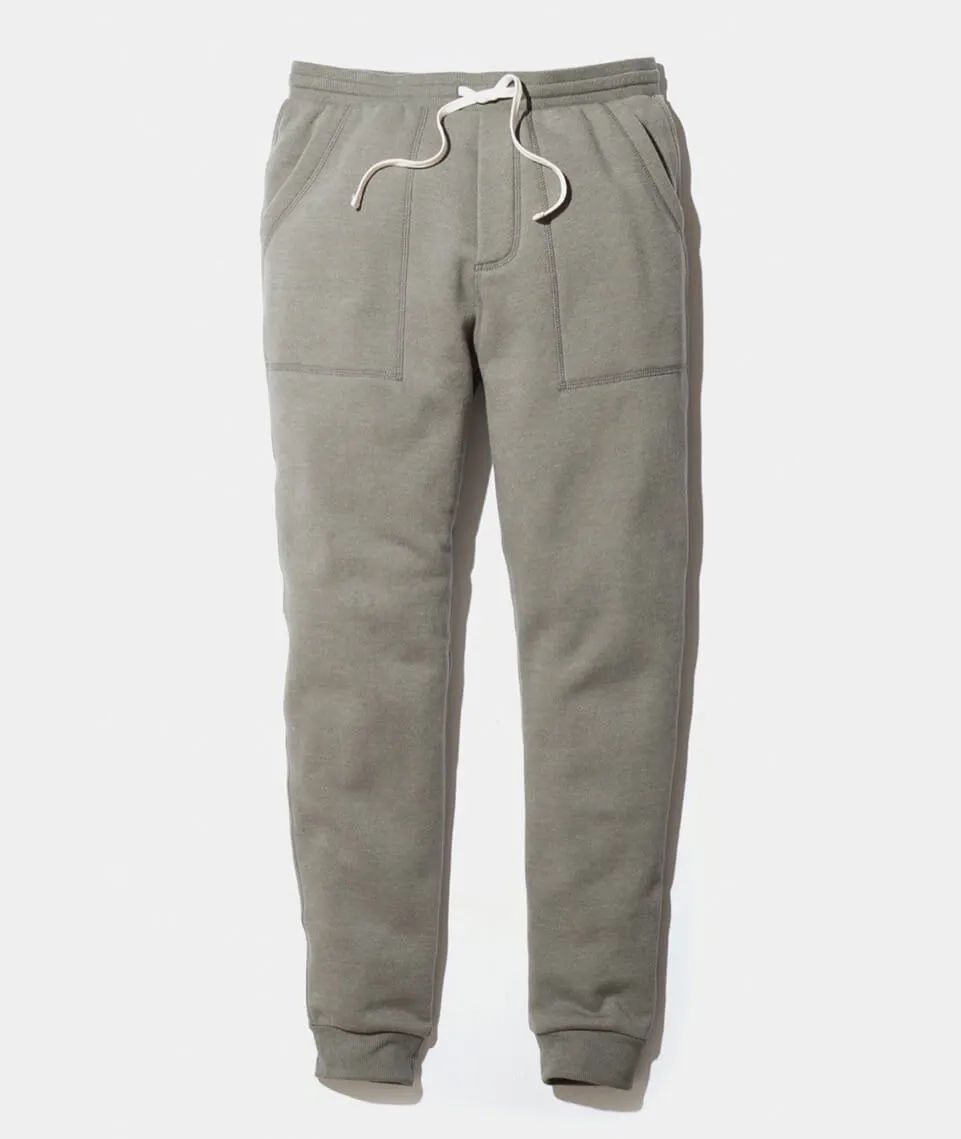 Emmett Sherpa Jogger in Worn Olive sold by Marine Layer