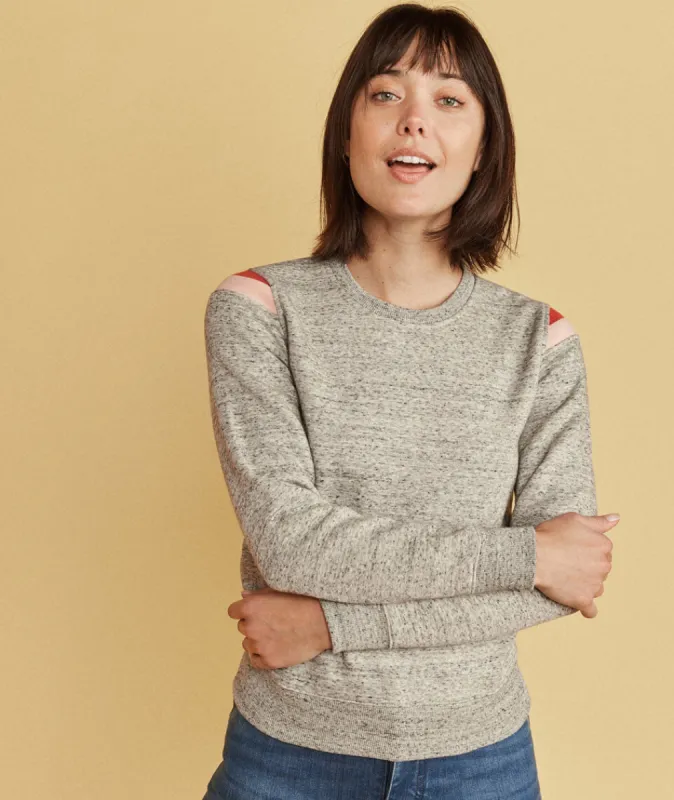 Banks Crewneck in Light Heather Grey sold by Marine Layer