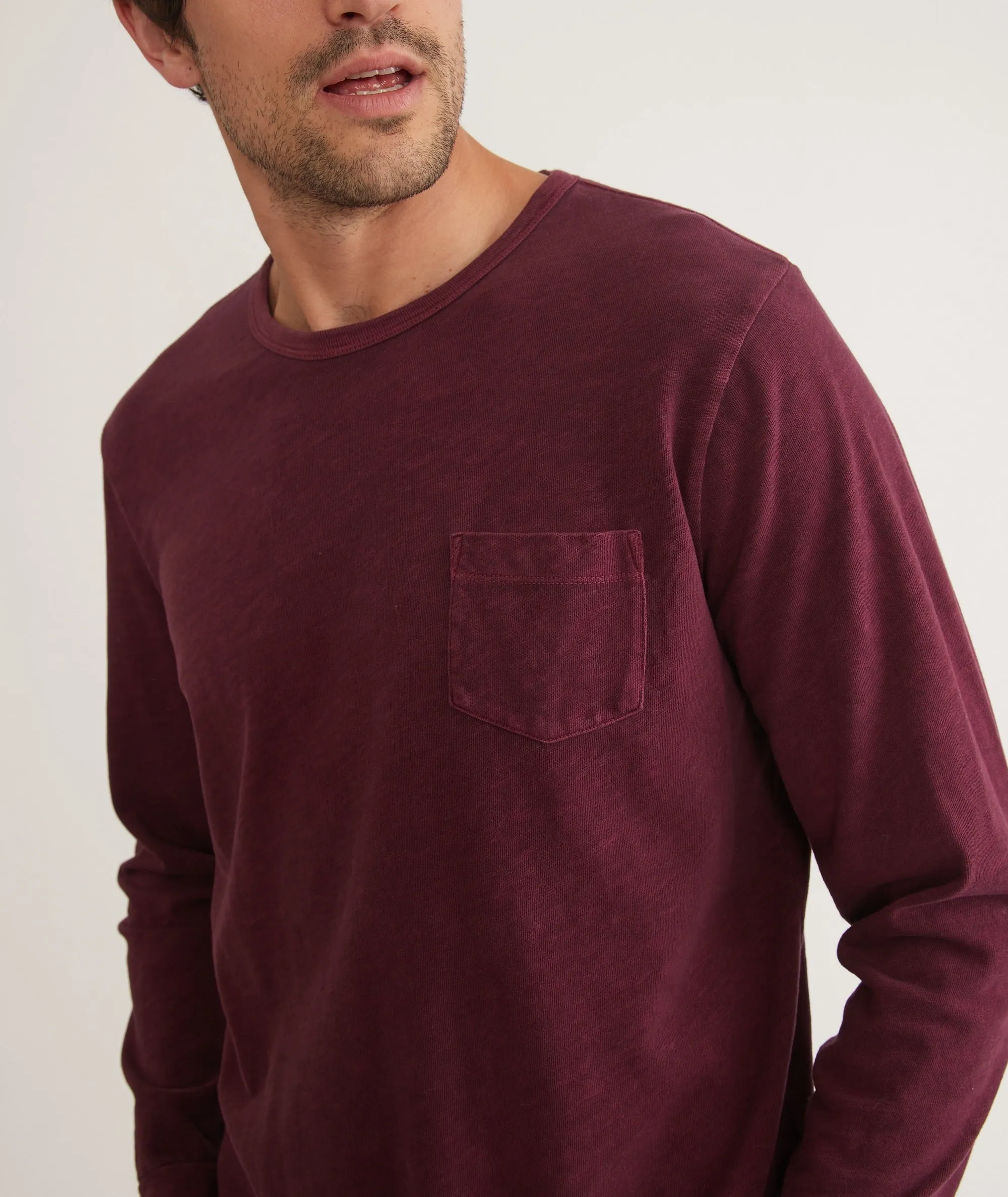 Vintage Heavy Slub Long Sleeve Pocket Tee sold by Marine Layer product image thumbnail 3