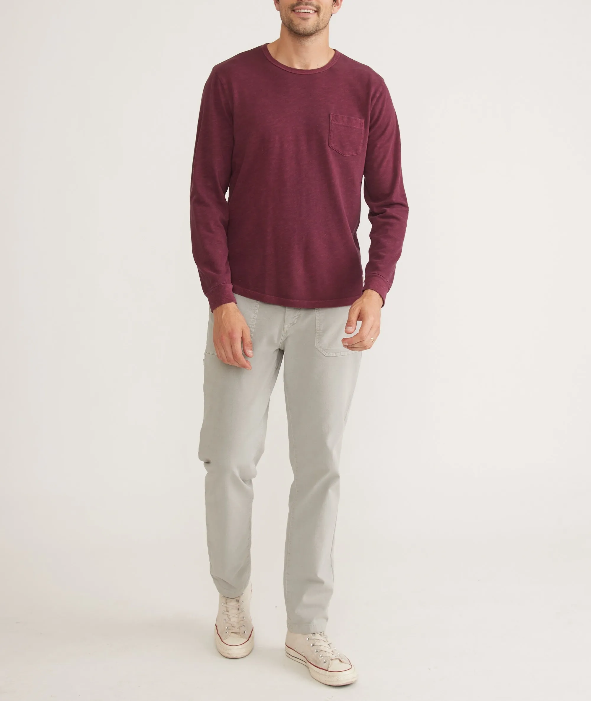 Vintage Heavy Slub Long Sleeve Pocket Tee sold by Marine Layer product image thumbnail 4