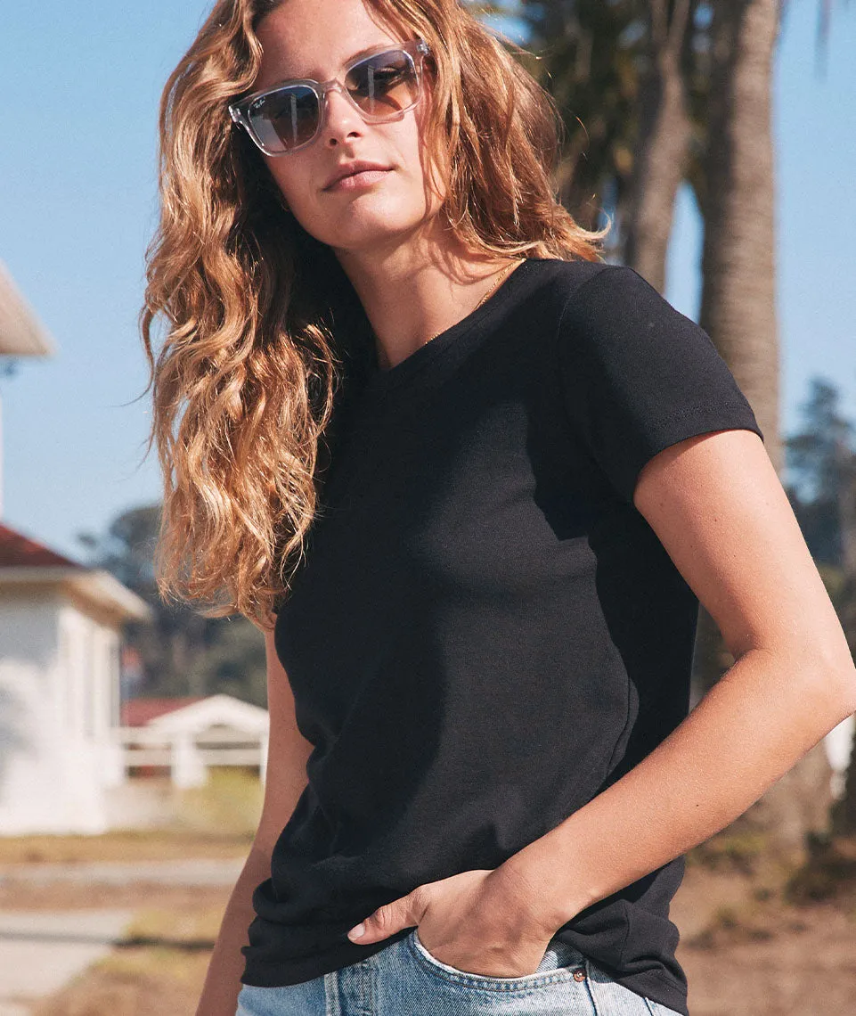 Women's Signature Crew in Black sold by Marine Layer product image thumbnail 2
