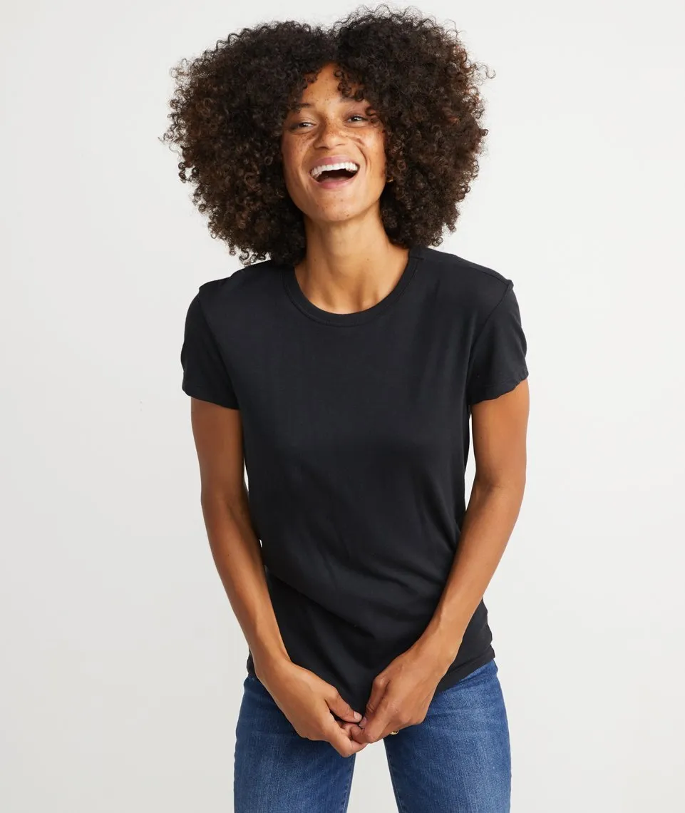 Women's Signature Crew in Black sold by Marine Layer product image thumbnail 3