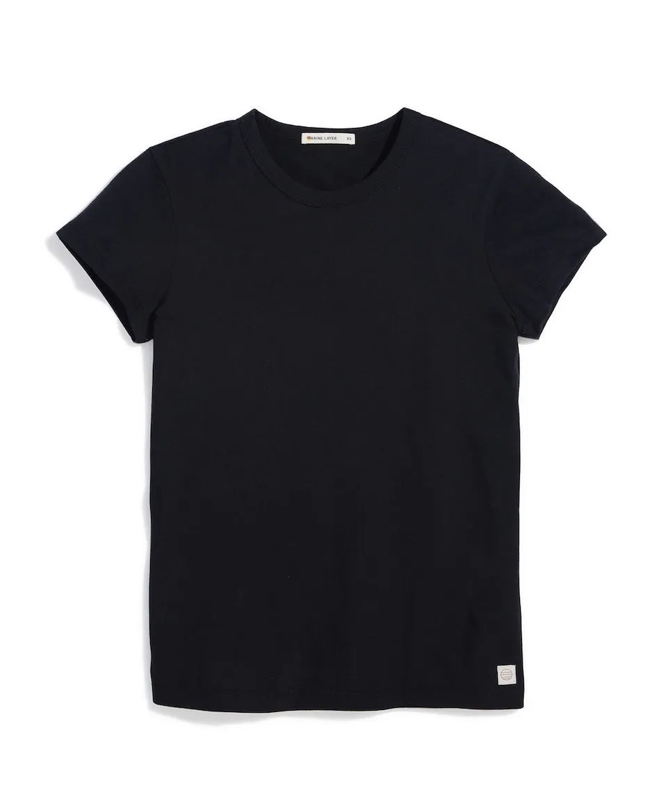 Women's Signature Crew in Black sold by Marine Layer