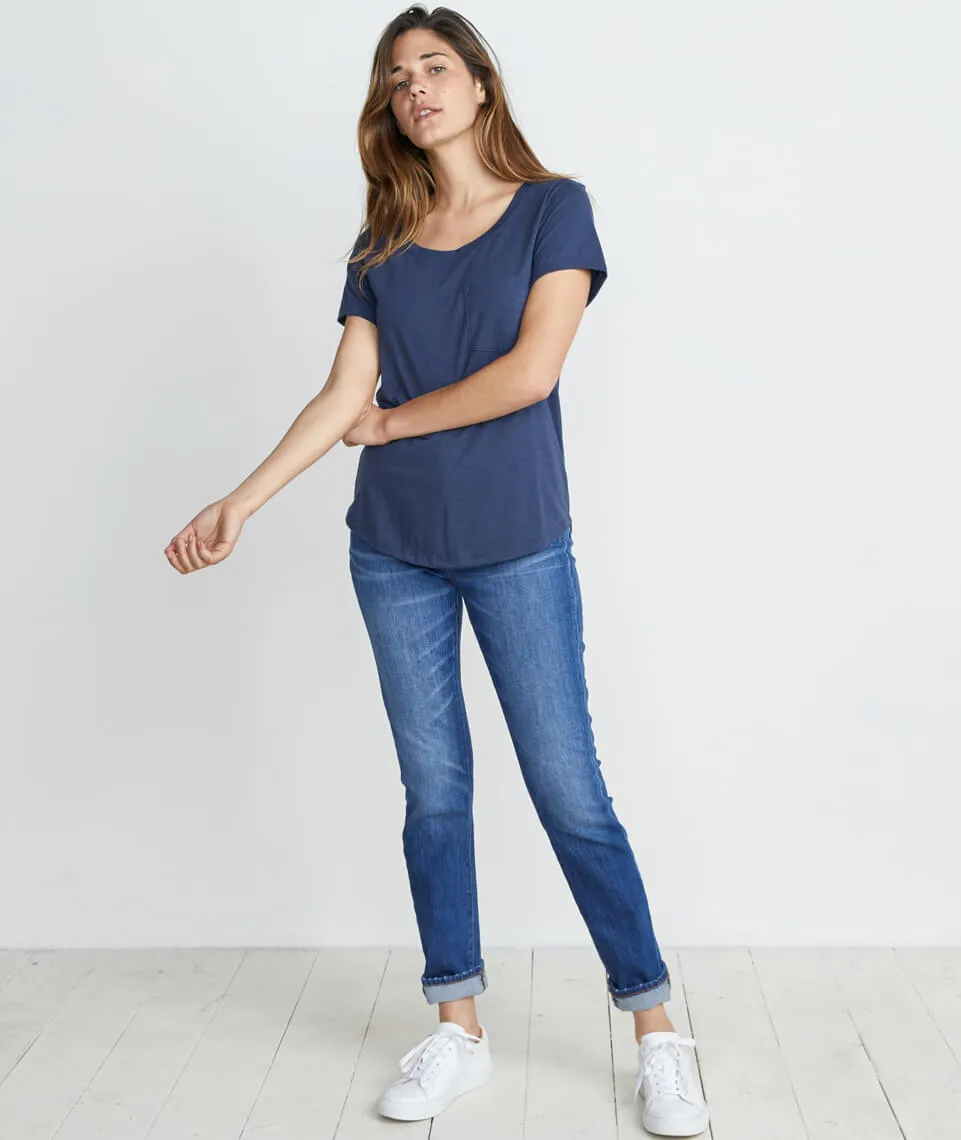 Boyfriend Pocket Tee in Mood Indigo sold by Marine Layer product image thumbnail 3