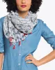 Kingsley Tassled Straight Scarf - Navy and White sold by Marine Layer