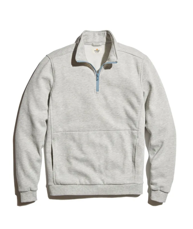 Quarter Zip Sweatshirt in Light Heather Grey sold by Marine Layer