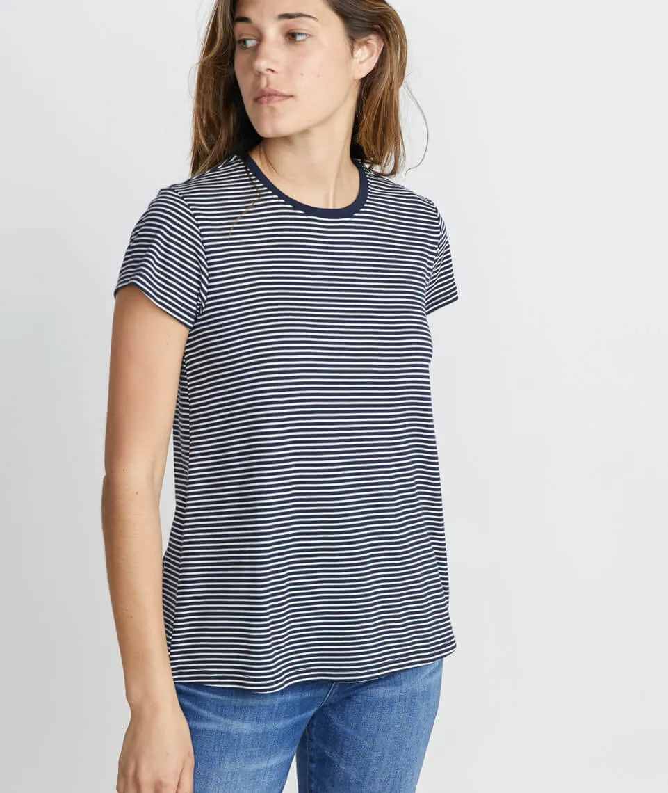 Swing Crew in Navy/White Stripe sold by Marine Layer product image thumbnail 2