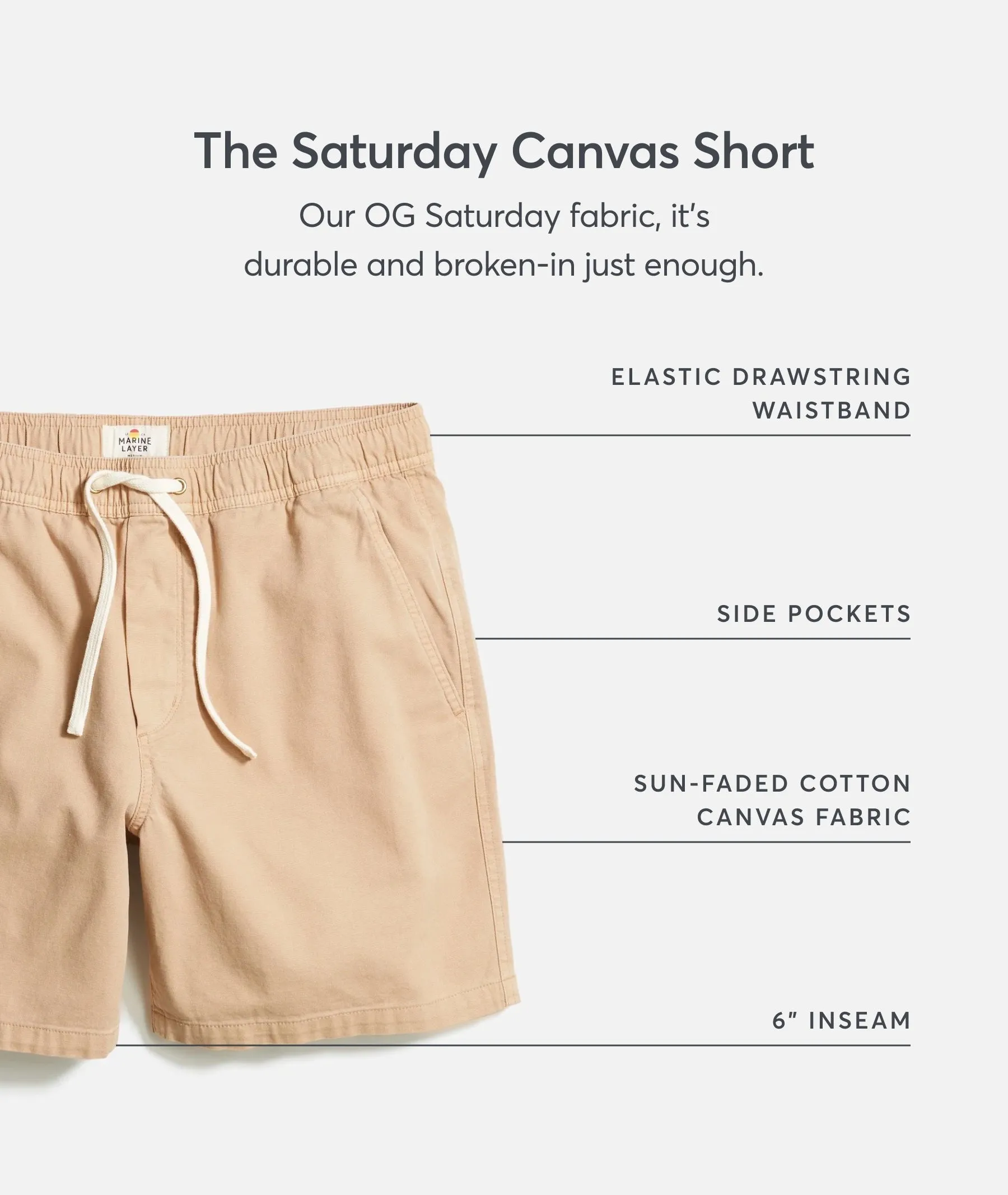 6" Saturday Canvas Short sold by Marine Layer product image thumbnail 4