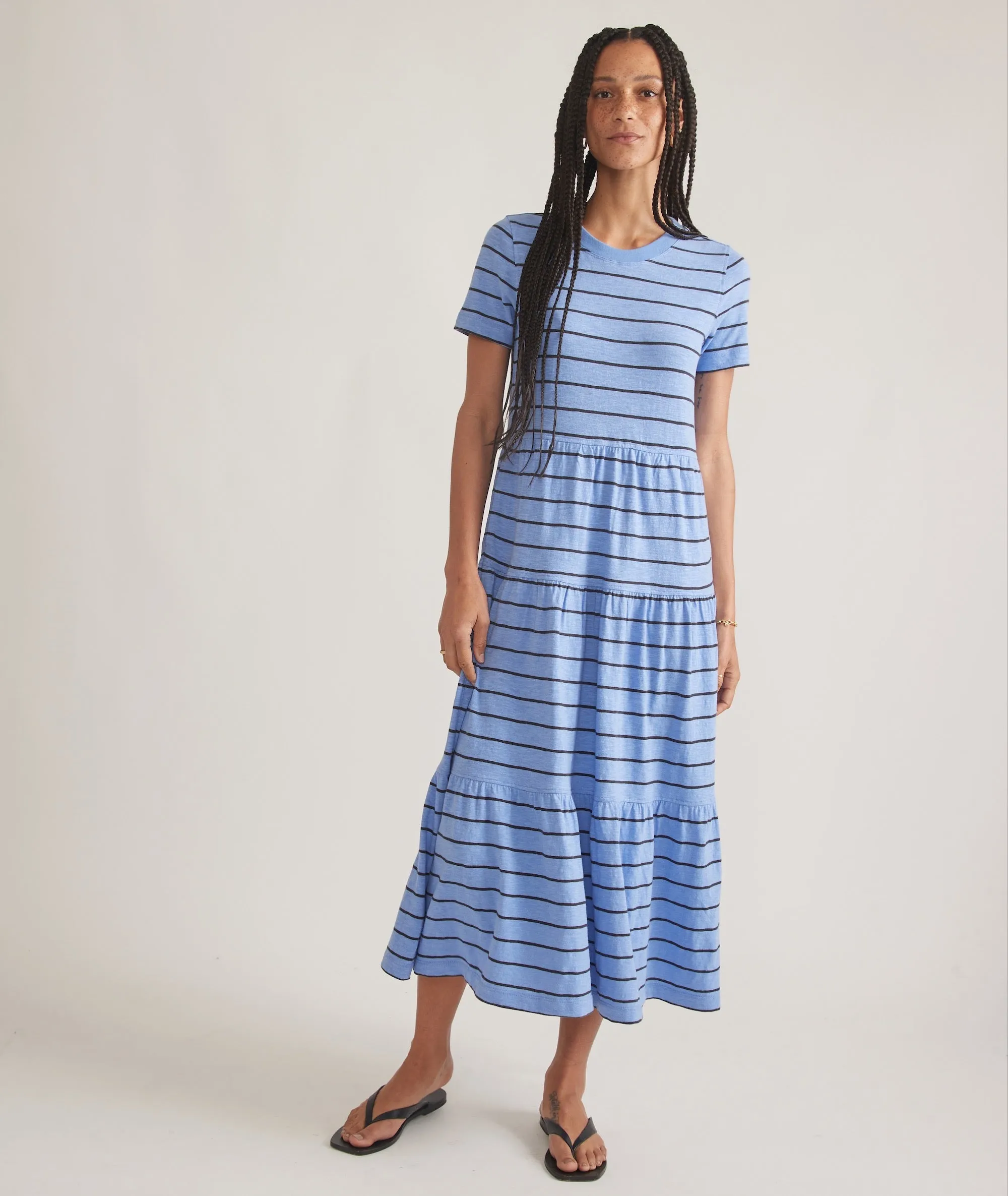 Sadie Vintage Slub Midi Dress sold by Marine Layer product image thumbnail 4