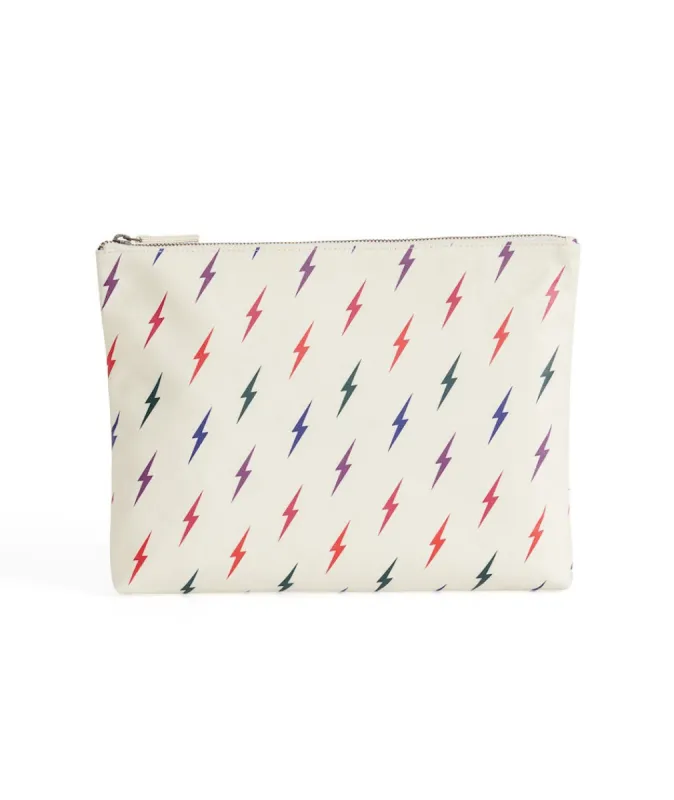 Large Pouch in Lightning Bolts sold by Marine Layer