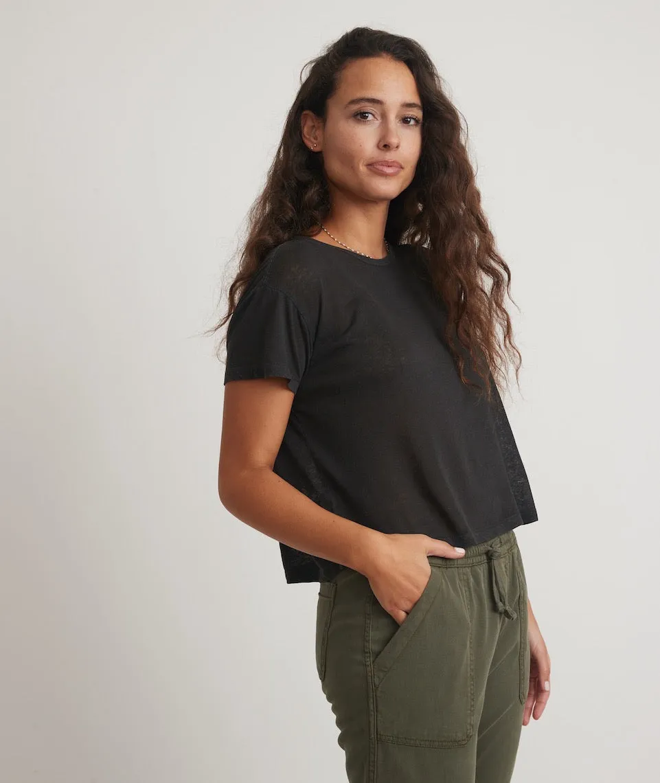 Hemp Cotton Oversized Tee in Faded Black sold by Marine Layer product image thumbnail 3