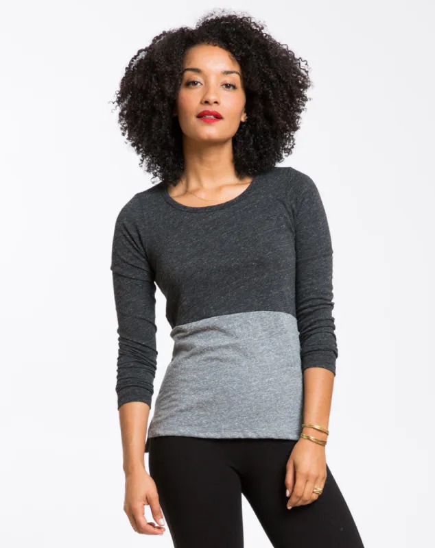 Colorblock Hi-Low Crewneck sold by Marine Layer