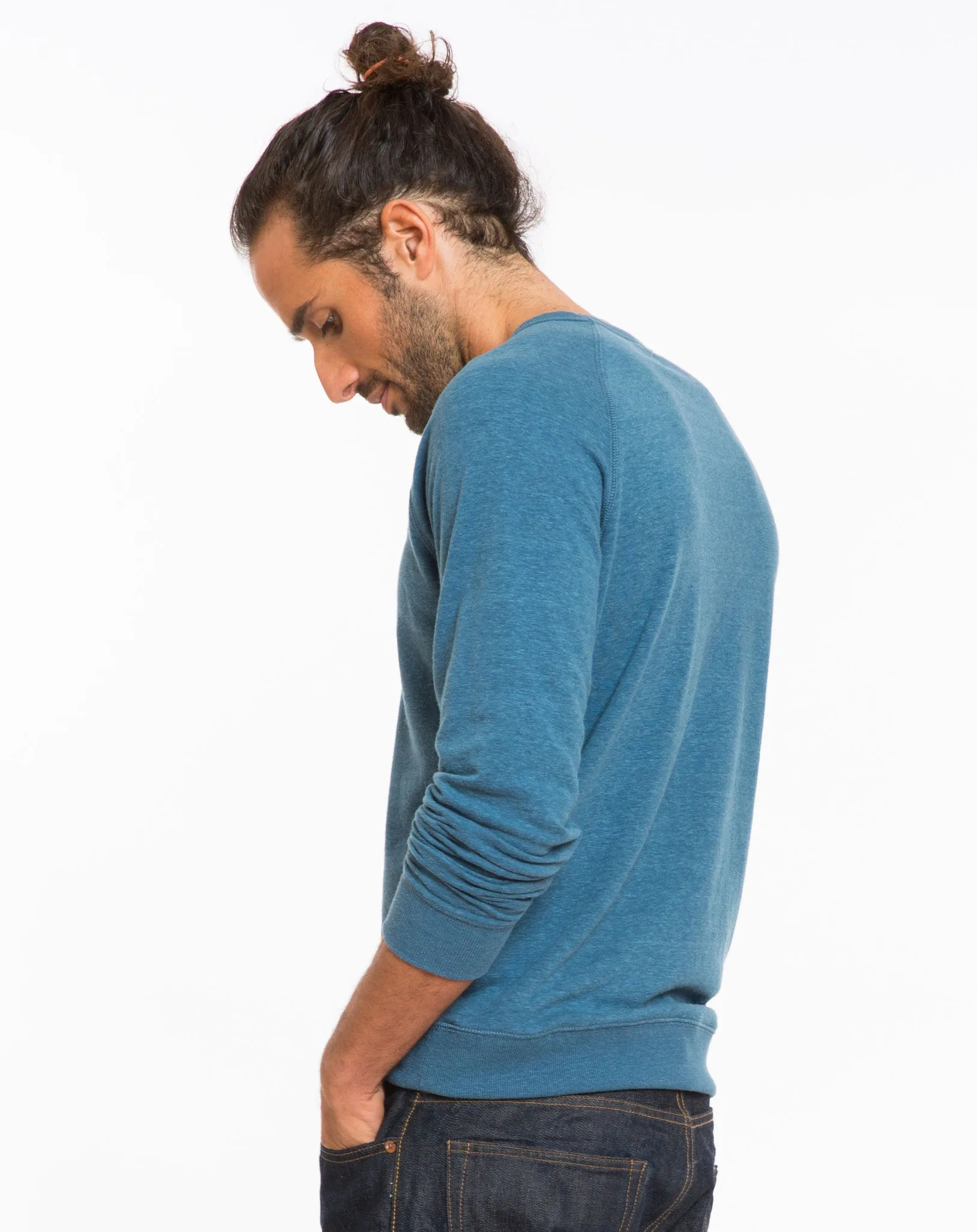 Double Knit Raglan - Sea Blue sold by Marine Layer product image thumbnail 3