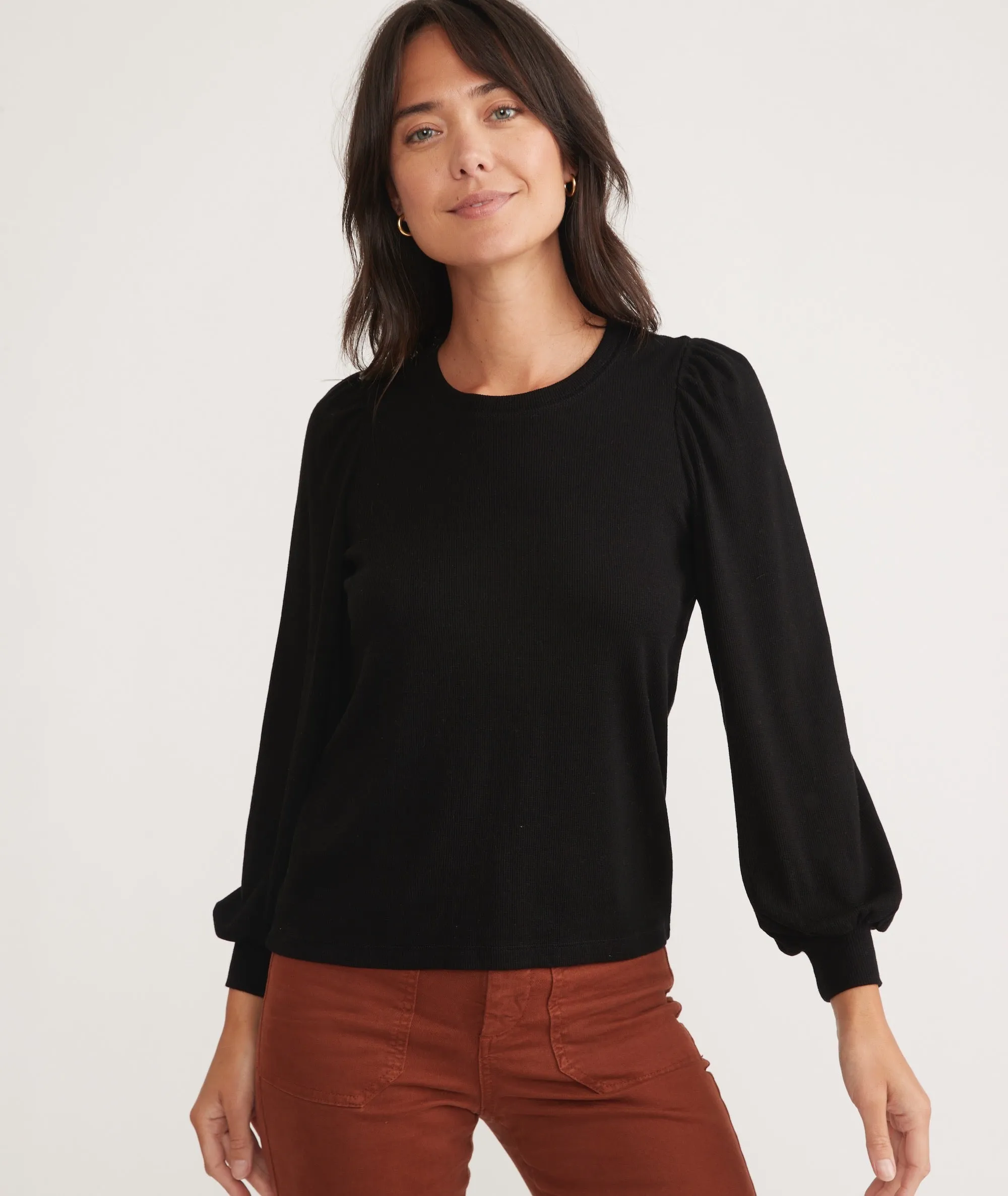 Lexi Rib Puff Sleeve Top sold by Marine Layer product image thumbnail 3