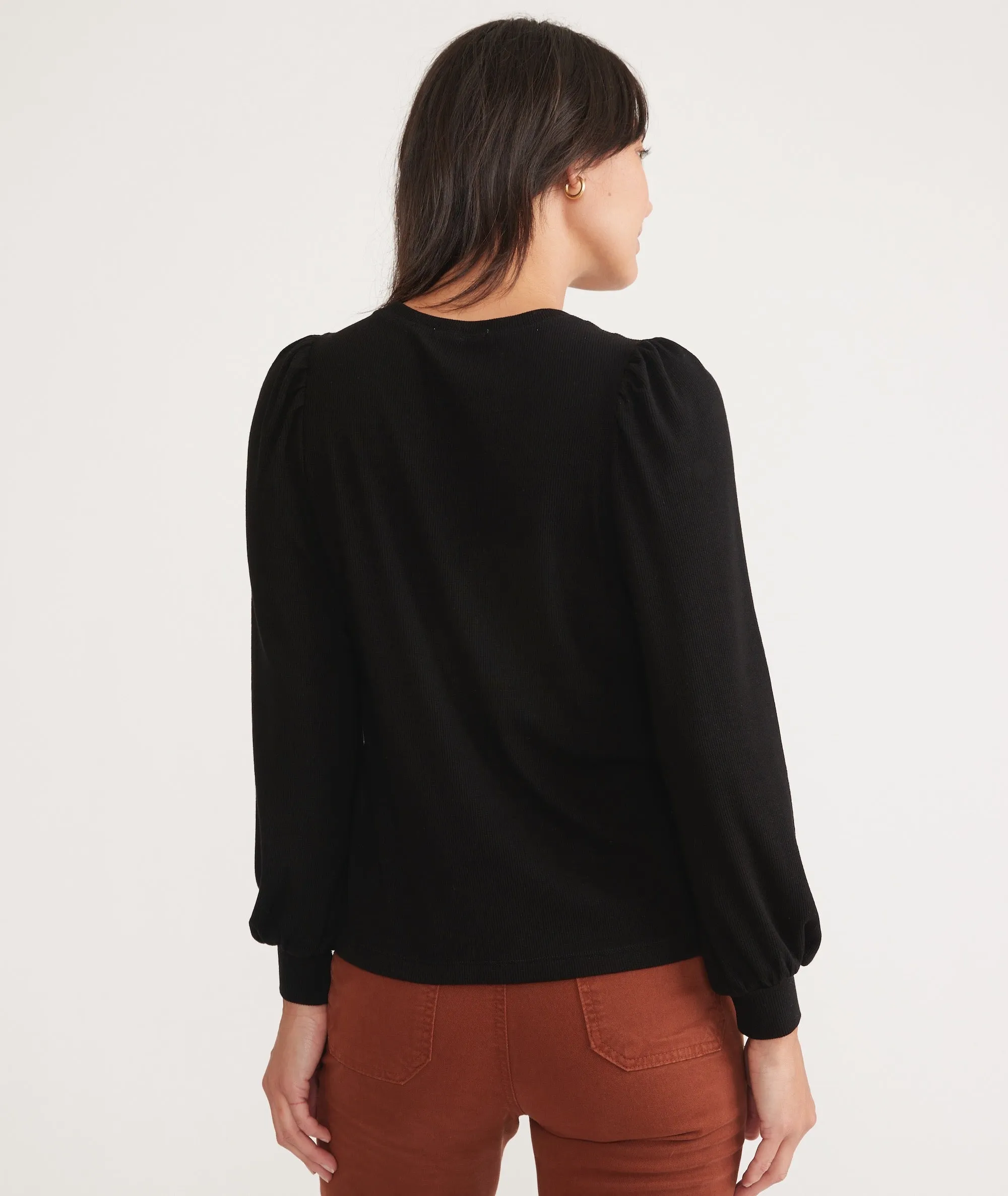 Lexi Rib Puff Sleeve Top sold by Marine Layer product image thumbnail 4