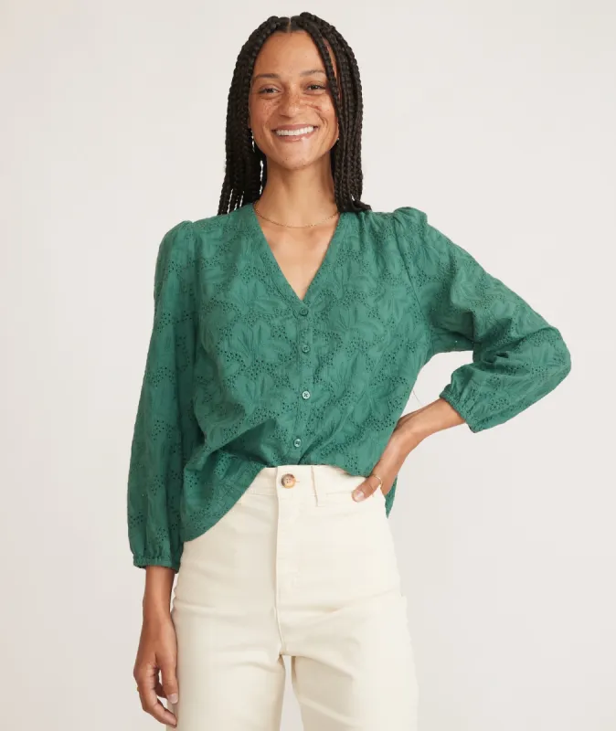 Eyelet Colette Top sold by Marine Layer
