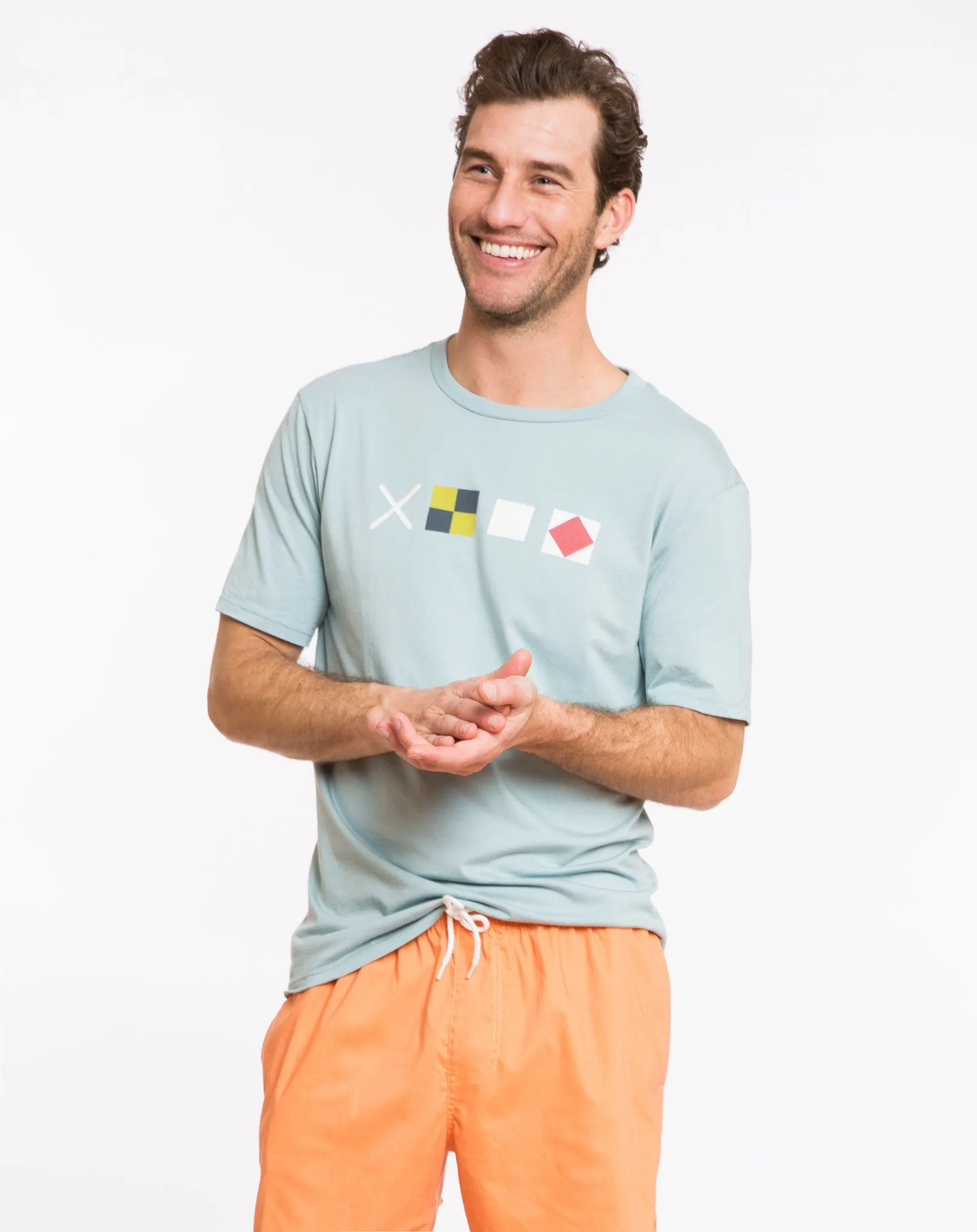 Semaphore Graphic Tee - Stone Blue sold by Marine Layer