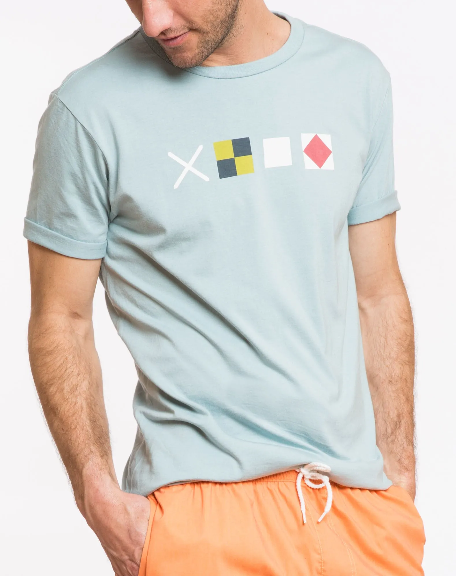 Semaphore Graphic Tee - Stone Blue sold by Marine Layer product image thumbnail 4