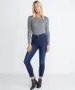 Longsleeve Lila Rib Crew in Heather Grey sold by Marine Layer