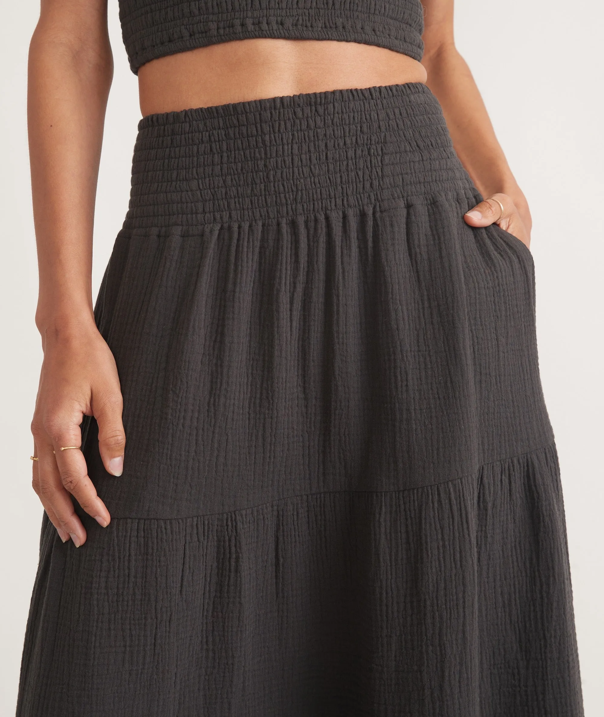 Corinne Double Cloth Maxi Skirt sold by Marine Layer product image thumbnail 5